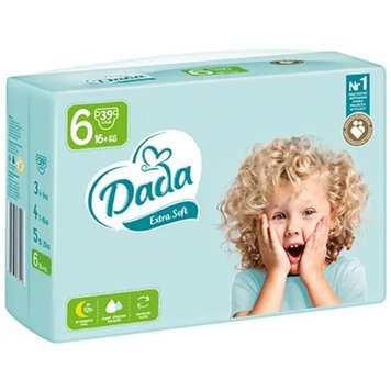 Підгузки Dada Extra Soft, 6 (16+кг) 37 шт. 00000000873 фото