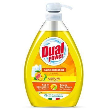 Засіб для ручного миття посуду Dual Power Citrus Fruits, Аромат цитрусових, 1000 ml 1685L фото