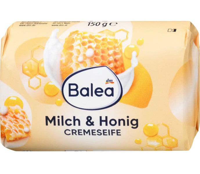 Тверде крем-мило Balea Milk&Honey, Молоко та мед, 150 g 00000000798 фото