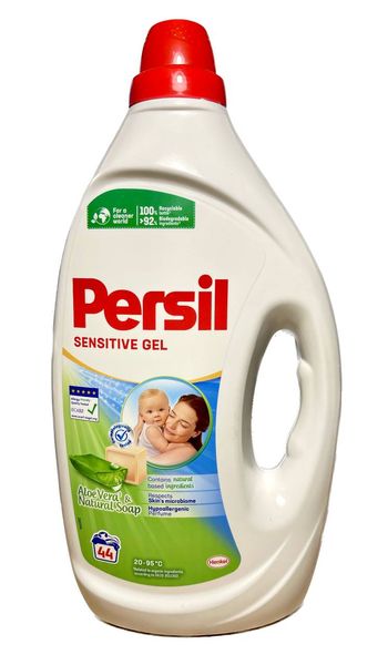 Гель для прання Persil Sensitive Gel, Універсальний, Гіпоалергенний, 44 прань, 1,98 L 2885999 фото