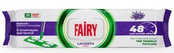 Серветки вологі для прибирання підлоги Fairy Lavanda з білим оцтом, 50 шт. 00000003422 фото