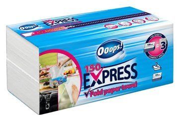 Серветки Ooops! Express 2-шарові, 150 шт. 00000003724 фото