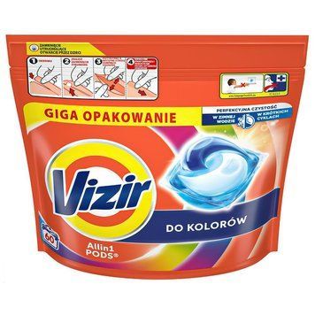 Капсули для прання Vizir Allin1 PODS Kolor, Для кольорового, 60 шт. 00000002423 фото