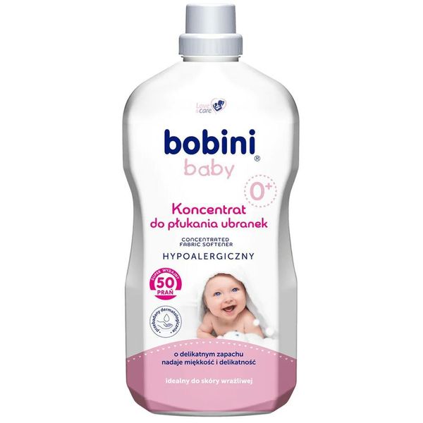 Кондиціонер для пом'якшення дитячого одягу Bobini Hypoallergenic, 50 прань, 1,8 ml 00000002075 фото