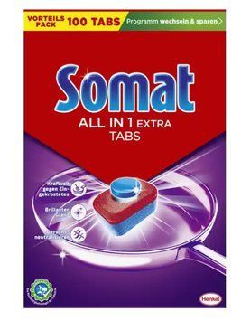 Таблетки для посудомийної машини Somat All in 1EXTRA, 100 шт. 00000003273 фото