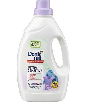 Гель для прання Denkmit Ultra Sensitive Color, Для кольорового, Гіпоалергенний, 27 прань, 1,5 L 00000001726 фото