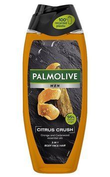 Гель для душу PALMOLIVE Men Citrus Crush 3in1, Для чоловіків, Ефірні олії Апельсина та Кедра, 500 ml 10215590 фото