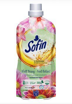 Кондиціонер для білизни Sofin Well Being - Feel Relax!, З ефірними олійками, 70 прань,1,4 ml 00000003125 фото