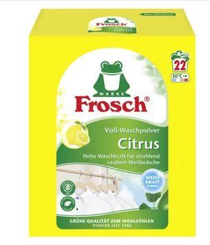 Порошок для прання Frosch Citrus, Концентрований універсальний, 22 прань, 1,45 кг 00000003274 фото