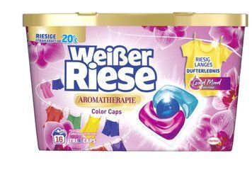 Капсули для прання Wei&szlig;er Riese Trio-Caps Aromatherapia, Для кольорового, Аромат орхідеї, 16 шт. 2856279 фото