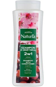 Шампунь-кондиціонер Joanna Naturia 2w1, З вишнею для фарбованого волосся, 500 ml 4623/3 фото
