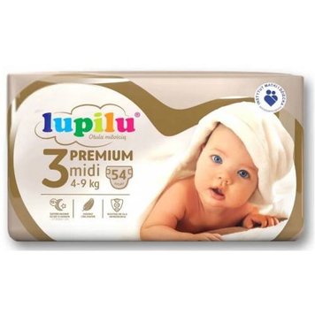 Підгузки Lupilu Premium Midi, 3 (4-9 кг) 54 шт. RP023105 фото