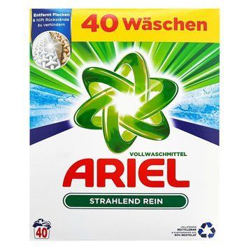 Порошок для прання Ariel Strahlend Rein, Універсальний, 40 прань, 2600 г 90081668 S005 фото