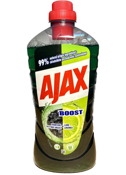 Засіб для миття підлоги AJAX, Універсальний, Активне вугілля + лайм, 1 L 10215965 фото