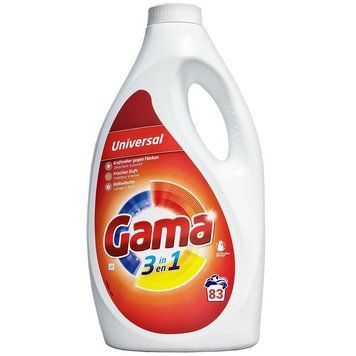 Гель для прання Gama 3in1, Універсальний, 83 прань, 3,735 L 00000002626 фото