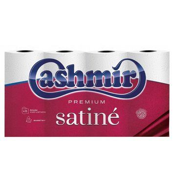 Туалетний папір Cashmir, 3-шаровий, Satine White Premium 8 шт. 00000003175 фото