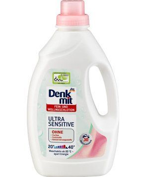 Гель для прання Denkmit Ultra Sensitive, Для вовни, шовку, кашеміру, Гіпоалергенний, 30 прань, 1,5 L 00000000083 фото