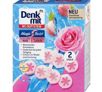Туалетний блок Denkmit Magic Twist Rose & Lychee, 2 шт. 00000001927 фото