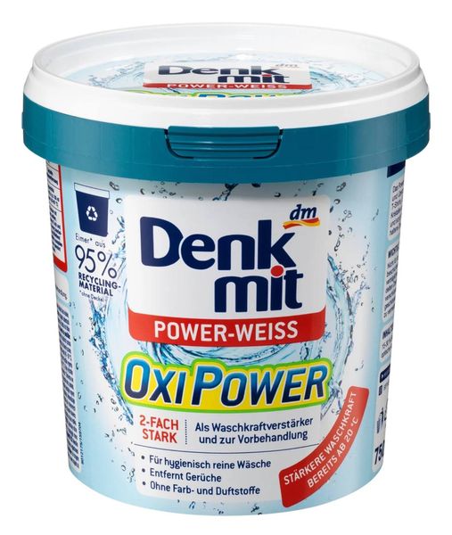 Кисневий порошок для виведення плям Denkmit OXI White, Для білого, 750 г OB1025149 фото