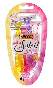 Набір бритв без змінних картриджів Bic Miss Soleil Colour Collection, 4 шт 00412821 фото