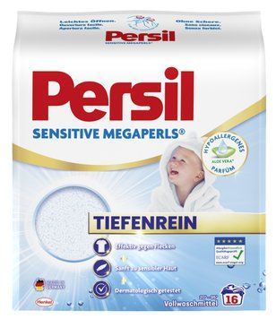 Порошок для прання Persil Sensitive Megaperls, Гіпоалергенний з Алоє Вера, 16 прань, 1,040 кг 00000003777 фото