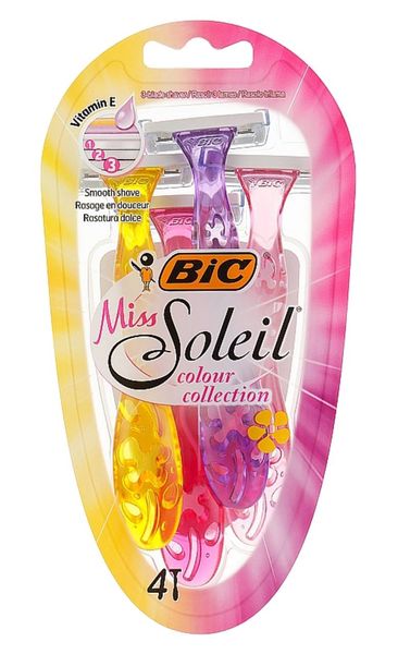 Набір бритв без змінних картриджів Bic Miss Soleil Colour Collection, 4 шт 00412821 фото