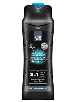 Гель для душу Cien Men 3в1 Polar Fresh, Для чоловіків, Полярна свіжість, 400 ml 00000002929 фото