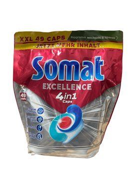 Таблетки для посудомийної машини Somat Exellence 4in1, 49 шт. 00000003476 фото