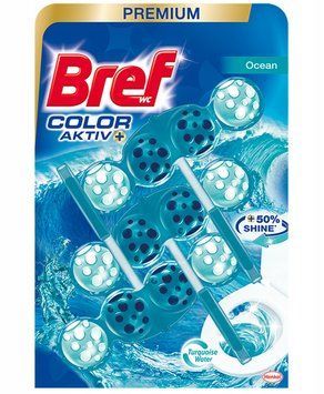 Туалетний блок Bref Color Aktiv +, Океан, Бірюзова вода, 3 шт. 00000002481 фото