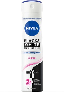 Антиперспірант-спрей NIVEA Black&White Invisible, 150 ml 00000000905 фото