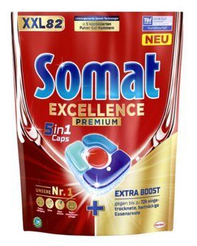 Таблетки для посудомийної машини Somat Exellence Premium 5in1, 82 шт. 00000002835 фото