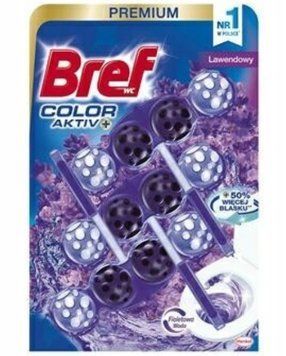 Туалетний блок Bref Color Aktiv +, Лаванда, Фіолетова вода, 3 шт. 00000002482 фото