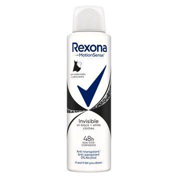 Антиперспірант-спрей Rexona Women Invisible on Black&White, 150 ml 00000001980 фото