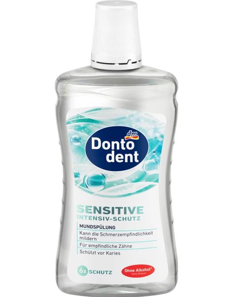 Ополіскувач для ротової порожнини Dontodent Sensitive Intensiv-Schutz, Для чутливих зубів, 500 ml 344282 фото