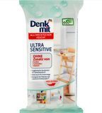 Серветки вологі для прибирання Denkmit Ultra Sensitive, Універсальні, Гіпоалергенні, 50 шт. 00000002833 фото