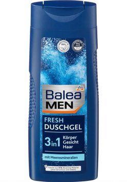 Гель для душу Balea Men Fresh 3in1, Для чоловіків, З морськими мінералами, 300 ml 0533627 фото