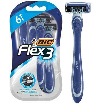 Набір бритв без змінних картриджів Bic Flex 3, 6 шт 00000003585 фото