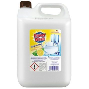 Засіб для ручного миття посуду POWER WASH, Лимон, 5 L 00000001533 фото