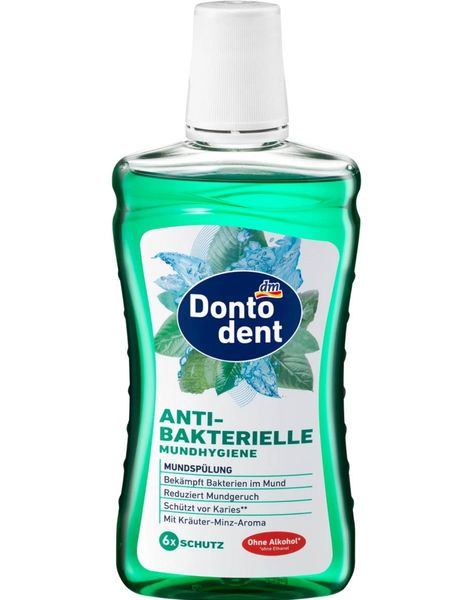 Ополіскувач для ротової порожнини Dontodent Anti-Bakterielle, Антибактеріальний, 500 ml 341184 фото