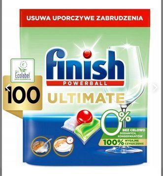Таблетки для посудомийної машини Finish Ultimate 0%, Eco, 100 шт. 00000002883 фото