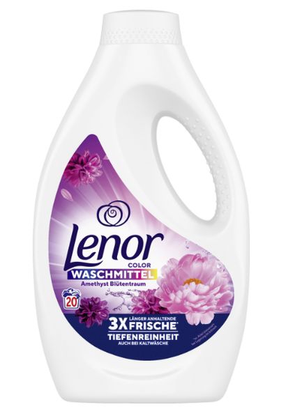 Гель для прання Lenor Color Amethyst Blutentraum, Для кольорового, 20 прань, 1000 ml. 00000002133 фото