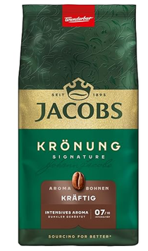 Кава в зернах Jacobs Kr&ouml;nung Aroma Bohnen, KRAFTIG, 100% Арабіка, 07/10, 500 g 10030316 фото