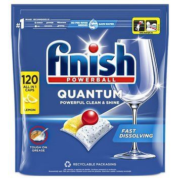 Таблетки для посудомийної машини Finish Quantum Allin1 Lemon, 120 шт. 00000002735 фото