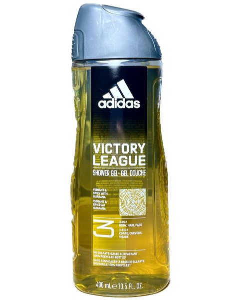 Гель для душу Adidas Men Victory League 3in1, Для чоловіків, Свіжий та пряний з гуарана, 400 ml 3104M1 фото