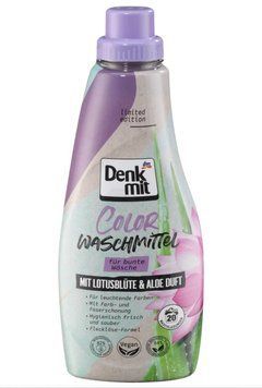 Гель для прання Denkmit Color, Для кольорового, Аромат квітів лотоса та алоє, 20 прань, 1 L 00000000089 фото