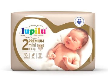 Підгузки Lupilu Premium Mini, 2 (3-6 кг) 44 шт. RP023104 фото