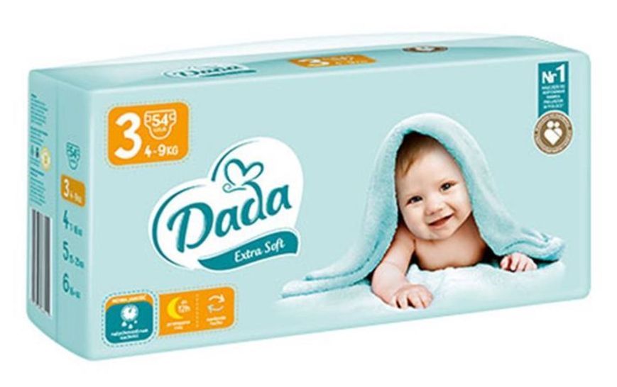 Підгузки Dada Extra Soft, 3 (4-9 кг) 54 шт. 00000000870 фото