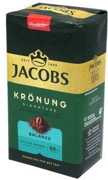 Кава мелена Jacobs Kr&ouml;nung Balance, купаж арабіки і робусти, 05/10, 500 g 00000003386 фото