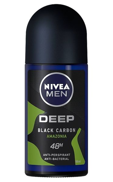 Антиперспірант кульковий NIVEA MEN Deep Black Carbon Amazonia, 50 ml 85370.560.AG.01 фото