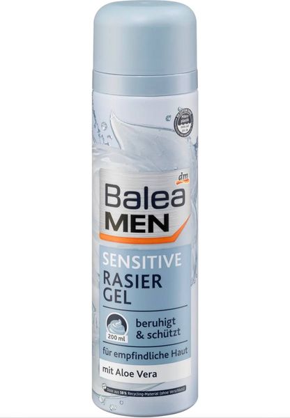 Гель для гоління Balea MEN Sensitive, Для чутливої шкіри, 200 ml 00000000849 фото